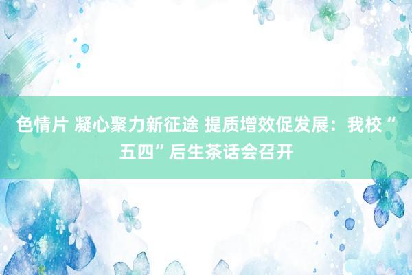 色情片 凝心聚力新征途 提质增效促发展：我校“五四”后生茶话会召开