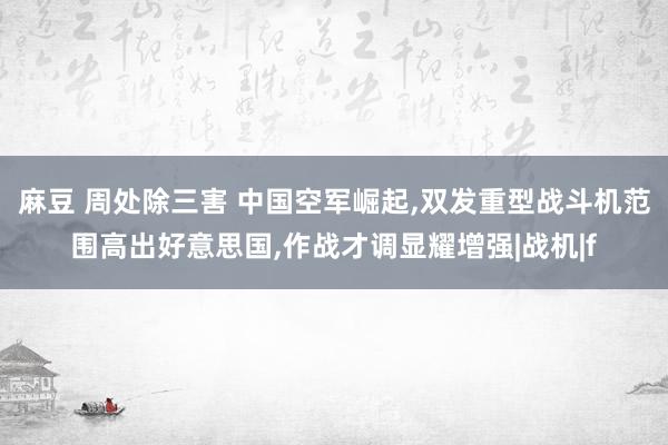 麻豆 周处除三害 中国空军崛起，双发重型战斗机范围高出好意思国，作战才调显耀增强|战机|f